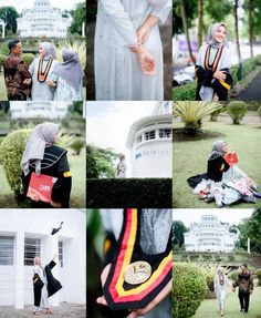 a collage of photos with people dressed in muslim garb