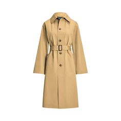 Designed with a spread collar and buttoned placket this twill car coat is water resistant for comfort and protection from the elements. The relaxed silhouette is accented with a buckled self-belt. Car Coat, Water Resistant, Ralph Lauren, Collar, Clothes For Women, Water, Clothes, Design