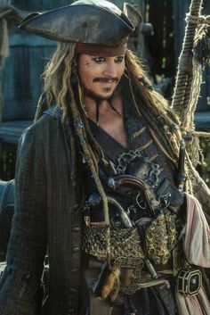 a man dressed as captain jack sparrow