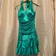 Great Condition! Looks Brand New. Worn Once. Size: Medium Halter Neck Tie Cocktail Dress Perfect To Dress Up For Halloween Party/ Formal Events And Birthdays. Dresses Halter Neck, Ruby Rox, Dresses Backless, Halter Neck, Formal Event, Green Dress, Neck Tie, Halloween Party, Halter Dress