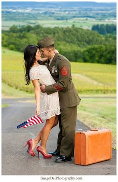 LOVE Military Couple Pictures, Military Couple Photography, Themed Engagement Photos, Military Relationships