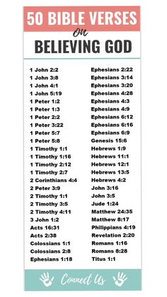 the 50 bible verses for believing god