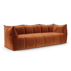 The Mario Bellini Leandro Two-Seater Sofa masterfully exudes an air of casual elegance while conveying a sense of deep comfort and relaxation. The naturalness of its shape and design was expertly tailored to replicate “a living body that is soft and safe, Peach Velvet Sofa, Mario Bellini Sofa, Pink Mario Bellini Sofa, Orange Mario Bellini Sofa, Rust Velvet Sectional Sofa, Oakland Apartment, Dallas Museum Of Art, Three Seater Sofa, Bellini