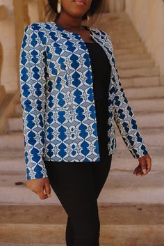 African Print Coat, Ankara Jackets, Friday Outfit, Latest African Fashion Dresses, African Design, African Attire, African Fashion Dresses