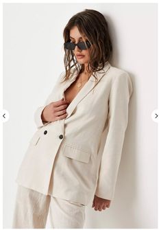 Modern Feminine Style, Modern Feminine, Cotton Blazer, Oversized Blazer, Linen Blazer, White Blazer, Double Breasted Blazer, Short Coat, Fashion Story