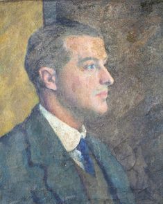 a painting of a man in a suit and tie