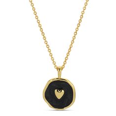 Stunningly crafted, this tiny heart pendant features an enamel background on a brass, plated 18" necklace. .5" Pendant, .75" Drop 18" Necklace 18k Gold Plated Brass Base Enamel Packaging: 'Quick-Display' Folded Hanging tag Heart-shaped Gold Enamel Necklace, Gold Heart-shaped Enamel Necklace, Nickel Free Gold Open Heart Necklace, Gold Open Heart Nickel-free Necklace, Gold Open Heart Necklace Nickel-free, Gold Open Heart Necklace Nickel Free, Enamel Heart Pendant Necklace For Gift, Enamel Heart Charm Necklace For Gifts, Adjustable Heart Charm Necklace Keepsake