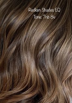 Caramel Redken Toners, Redken Shades Eq Sandy Blonde Formula, Level 6/7 Hair Color, Carmel Highlights Toner Formula, Redken Shades Eq Formulas Beige, Formula For Caramel Highlights, Brown Hair With Highlights Shades Eq, Redken Glaze Formula, Shades Caramel Formula