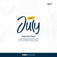 Navy blue text on white background July New Month Design, Welcome To July Flyer Design, New Month Design Ideas, July New Month Design Flyer, New Month Flyer Design Ideas, Happy New Month July