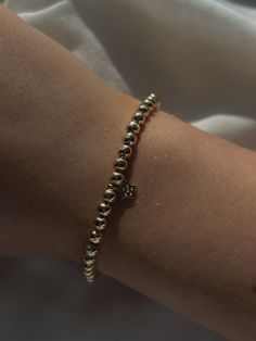 elastic bracelet with gold plated beads and star charm Elastic Bracelet, Star Charms, Favorite Jewelry, United Kingdom, Jewelry Bracelets, Gold Plate, Accessory Gift, Beaded Bracelets, Plating