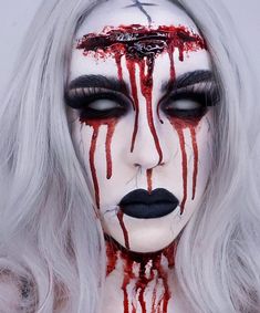 JOLINA LUISE: MAKE UP ARTIST 💄 on Instagram: “Possessed 😈 follow me @makeupxjolinax for more and pls tag @mehronmakeup @anastasiabeverlyhills for me 🩸 Inspired by @judastape &…” Possessed Makeup, Scare Actor, Sugar Skull Halloween, Alternative Makeup, Halloween 2022, Skull Halloween, Halloween Costumes Makeup, Horror Halloween, Character Profile