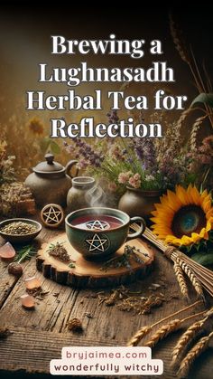 brewing a lughnasadh herb tea for reflection by brulamea com wonderfully witchy