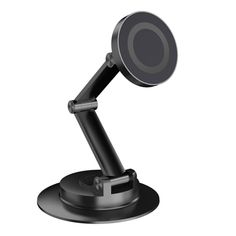 an image of a microphone on top of a stand with a phone in the middle