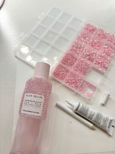 🎀GlowReceipe🎀 Bedazzled Skincare, Bling Ideas, Rhinestone Projects, Sephora Skin Care, Bling Crafts, Glow Recipe, Pretty Skin Care, Rhinestone Art, Skin Care Items