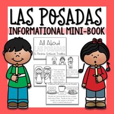 the las posadas informational mini - book with pictures and text on it