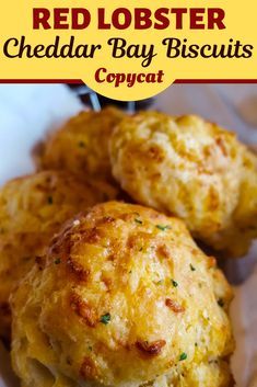 red lobster cheddar bay biscuits copycat is on the plate and it's ready to be eaten