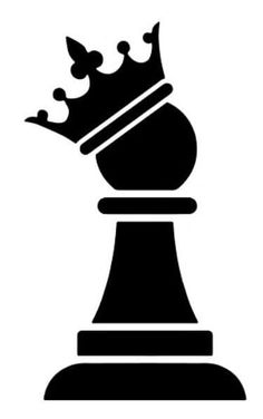 a chess piece with a crown on top