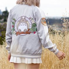 2017 Japanla Totoro Souvenir Bomber Jacket, Nwt! Never Worn, This Limited Edition Bomber Jacket Has Really Cute Embroidered Designs From The Cat Bus To Soot Sprites. I Got This But Never Had The Confidence To Wear It Out, Hence Why It Still Has Tags. I Want To See It Loved! It’s A Size Small, And Has A Satin-Y Feel To It. Totoro Japanese, Cat Bus, Japanese Souvenir, Soot Sprites, Souvenir Jacket, Satin Jacket, Satin Jackets, My Neighbor Totoro, Embroidered Design