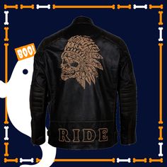 Buy Apache Man Leather Jacket now for Halloween 2020! Brown Leather Punk Outerwear, Brown Punk Leather Jacket For Biker Events, Brown Biker Leather Jacket For Streetwear, Punk Leather Jacket For Motorcycling, Man Leather Jacket, Stylish Leather Jacket, Leather Jacket For Men, Black Motorcycle, Men's Leather Jacket