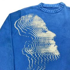 Discover urban sophistication with our Vintage Royal Blue Knit Sweater – a retro streetwear pullover that elevates your street style. Embrace the nostalgia of Y2K fashion while staying on-trend. Gothic Harajuku, Harajuku Anime, Harajuku Street, Retro Sweater, Blue Knit Sweater, Crewneck Style, Retro Streetwear, Streetwear Aesthetic, Knit Sleeve