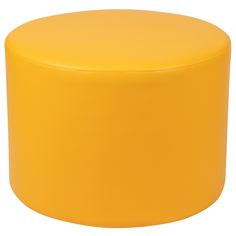 a yellow stool is shown against a white background