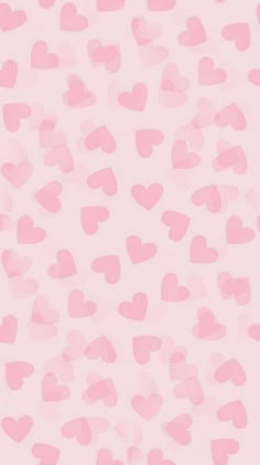 pink hearts on a light pink background