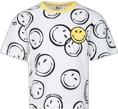 Smiley Print, Smiley World, Yellow Logo, American Fashion Designers, Kenzo Kids, Stella Mccartney Kids, White White, Smiley Face, White T Shirt