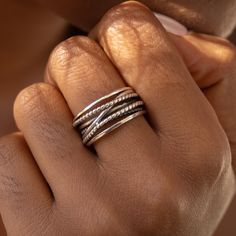 Introducing our modern statement stackable silver ring set, a unique thumb dainty piece perfect for a minimalist look. These women's delicate band are an adjustable handmade item designed as a coquette jewelry piece. Ideal for Mother's Day, birthdays, anniversaries, or as a thoughtful best friend gift, these dainty rings can be worn daily or on special occasions. Its edgy geometric design makes it a standout addition to any sterling silver ring collection that can be worn together offering an aesthetic charm to your look. Size- Adjustable Guarantee- we are committed to ensuring your satisfaction with every purchase. If for any reason you are not completely satisfied with your purchase, we offer a hassle-free return and exchange policy with in 14 days of purchase to make your shopping exper Coquette Jewelry, Dainty Rings, Stackable Rings Silver, Stackable Jewelry, Chunky Ring, Zierlicher Ring, Silver Ring Set, Ring Collection, Mother Birthday Gifts