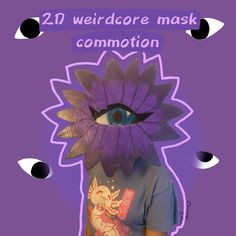 2D weirdcore head cosplay that is made out of CARDBOARD Weirdcore Mask Ideas, Weirdcore Mask, Weirdcore Cosplay, Mask Ideas, Costume Masks, Costume Mask, Costume Accessories, Making Out, Art Inspo