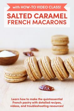 the recipe for salted caramel french macarons