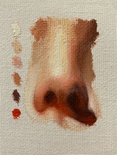 an oil painting of a dog's nose