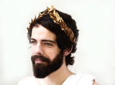 Greek Headpiece, Grecian Headpiece, Greek God Costume, Greek Hair, Gold Leaf Crown, Gold Leaf Headband