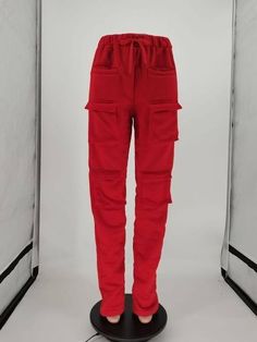 Women's Red Stacked Sweatpants High Waist Tracksuits Y2k Harajuku Joggers Streetwear Mall Goth Cargo Pants Walking Trousers Goth Cargo Pants, Fall Sweatpants, Aesthetic Sweatpants, Stacked Sweatpants, Gym Pants Women, Joggers Streetwear, Walking Trousers, Y2k Harajuku, Slim Trousers