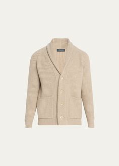 Bergdorf Goodman Men's Cashmere Chunky Knit Cardigan - Bergdorf Goodman Mens Cashmere, Rib Knit Cardigan, Cashmere Shawl, Chunky Knit Cardigan, Christmas 2023, Bergdorf Goodman, Shawl Collar, Chunky Knit, Knit Cardigan