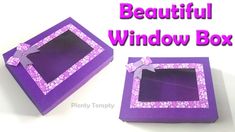 the beautiful window box is made out of purple paper