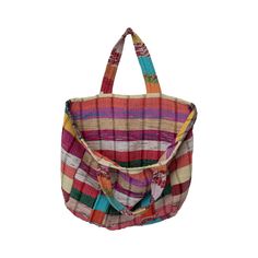 Meet your new favorite picnic, market, beach day, over-night, library books, catch-all tote bag! Each one of these vintage fabric bags is crafted with a completely unique patchwork design that makes each tote one-of-kind! This durable and beautiful bag is spacious, practical and ideal for everyday, shopping, laptop or travel + so much more! Material: Woven Recycled Fabric (Each Tote Will Vary in colors) Size: 18"L x 12"H x 5" Deep, Strap length 24" Features: Long handles with reinforced cross st Patchwork Tote Bags, Fabric Tote, Fabric Tote Bags, Creative Co Op, Patchwork Fabric, Unique Bags, Patchwork Designs, Fabric Bags, Recycled Fabric