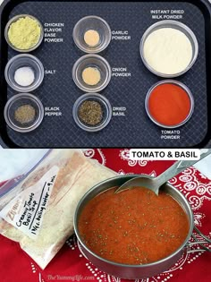 an image of different types of food being prepared in the same pan as shown above