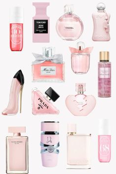 Pink perfumes, body spray, cologne, colonia, perfume, body mist #colonias #cologne #perfume #victoriasecretpink #womensecret #tomford #soldejaneiro #chanel #narciso #dior #carolinaherrera #goodgirlperfume #goodgirlblush #lattafa #burberry #parfumsdemarly #delina Pink Perfumes, Good Girl Perfume, Pink Perfume, Parfums De Marly, Perfume Collection, Body Mist, Body Spray, Random Stuff, Mist