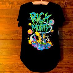 Rick And Morty Tshirt Cartoon Network, Tops & Tees, Womens Tops, Women Shopping, Color, Black