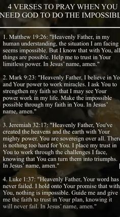 an image with the words, i need to pray when you need god to do the impossible