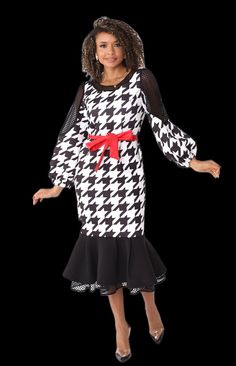 For Her NYC 82081 houndstooth scuba dress Women Church Dresses, Church Dresses For Women, Dresses Church, Women Church, Dress Colors, Church Suits, Scuba Dress, Church Dresses, Church Hats