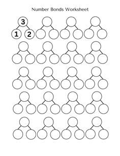 the number bonds worksheet is shown in black and white with numbers on it