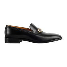 Gucci 750304 AACBM 1000 Men's Shoes Black Horse Calf-Skin Leather / Lizard Geometric G Slip-On Loafers (GGM1742) Material: Horse Calf-Skin Leather / Lizard Hardware: Golden Geometric G Color: Black Outer Sole: Leather Sole Hand-Painted horse Calf-Skin Leather Calf-Skin Lining Insole Made in Italy 750304-AACBM-1000 Brand New and comes in the original box with authenticity cards Size listed in US (Shoes were embossed in UK Size) Size Guide for Gucci Men's Shoes Painted Horse, Mens Shoes Black, Gucci Men Shoes, Black Horse, Celine Bags, Gucci Men, Fendi Bags, Burberry Bag, Prada Bag