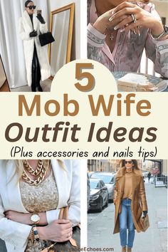 Here's your guide to female mafia boss aesthetic, mob wife fashion, mob wife costume, mob wife nails, and mob wife makeup. Mob Wife Fashion Outfit, Mobwife Outfit Ideas, Mon Wife Outfit, Summer Mob Wife Outfit, Mob Wife Outfit Aesthetic, Mob Wife Style Fashion