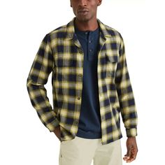 Throw On This Plaid Alpha Shirt From Dockers And You'll Be Ready For Everything You've Got Planned. Button It Up Or Keep It Undone; Either Way, It's A Good Choice. Classic Fitcamp Collarbutton Cuffstwo Chest Flap Pocketsall Cottonmachine Washableimported Plaid Collared Tops For Outdoor, Collared Plaid Tops For Outdoor, Plaid Tops With Pockets For Outdoor, Casual Blue Flannel Shirt For Outdoor, Casual Plaid Camp Shirt With Camp Collar, Casual Plaid Camp Shirt With Relaxed Fit, Casual Camp Shirt For Outdoor Activities, Casual Blue Shirt For Outdoor Activities, Casual Collared Shirt For Outdoor Activities