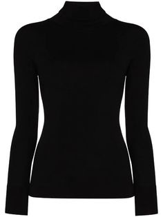 Long Sleeve Activewear, Yoko London, Layered Tops, High Neck Long Sleeve, Black Turtleneck, Ski Wear, Base Layer, All Fashion, Designing Women