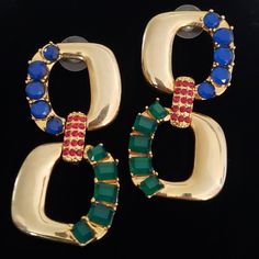 Designer Earrings  No Returns Multicolor Metal Costume Jewelry Earrings, Multicolor Clip-on Drop Earrings, Multicolor Dangle Earrings For Formal Occasions, Multicolor Clip-on Jewelry For Evening, Multicolor Clip-on Evening Jewelry, Hendersonville Nc, Oct 1, Designer Jewelry, Designer Earrings