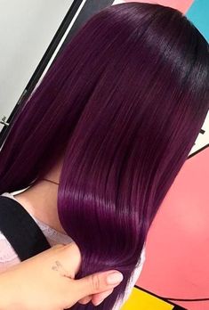 Wine Hair Color, Wine Hair, Different Hair Colors, Beautiful Hair Color