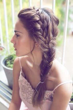 Side braid Fishtail Braids, Side Braid Hairstyles, Fishtail Braid, Popular Haircuts, Hair And Beauty, Long Hairstyles, Good Hair Day, Fish Tail Braid, Hair Envy