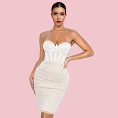 The Bandage Dress is suitable for party. cocktail. clubbing. date night. wedding. night out. evening. birthday. dinner. celebrity and so on as you like. This Dress is sure to turn heads at any occasion!Our Style No.HL859990%Rayon. 9%Nylon. 1%SpandexMade in ChinaVery StretchyGentle Dry Clean Only Spaghetti Strap Mini Dress For Wedding Party, Strapless Mini Dress With Fitted Bodice For Evening, Sleeveless Bandage Dress For Prom, Elegant Bodycon Corset Dress For Night Out, Elegant Bodycon Corset Dress With Boned Bodice, Flirty Mini Corset Dress For Parties, Flirty Mini Length Corset Dress For Party, Evening Bodycon Corset Dress With Boned Bodice, Sleeveless Evening Dress With Corset Back For Cocktail